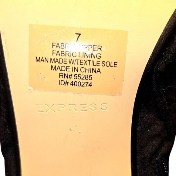 Express 7 Black  Jeweled Women's Velvet 4 Inch  High Heel Ankle Boot   Shoes - Picture 5 of 8